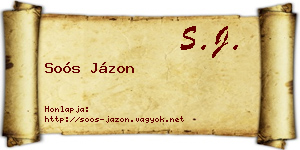 Soós Jázon névjegykártya